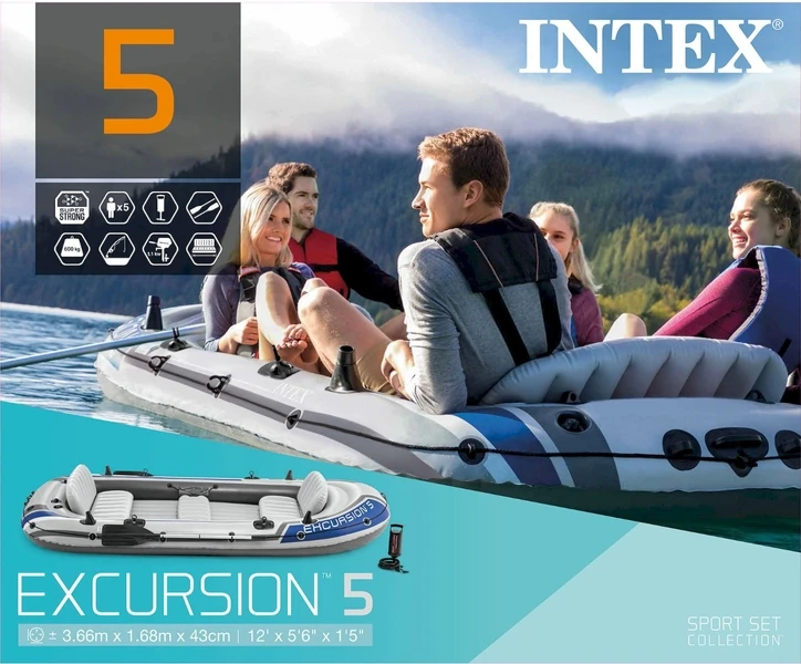 Intex Excursion 5 Opblaasboot Set - Afbeelding 12