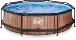 EXIT TOYS EXIT Wood Zwembad - 300 X 76 Cm - Met Filterpomp