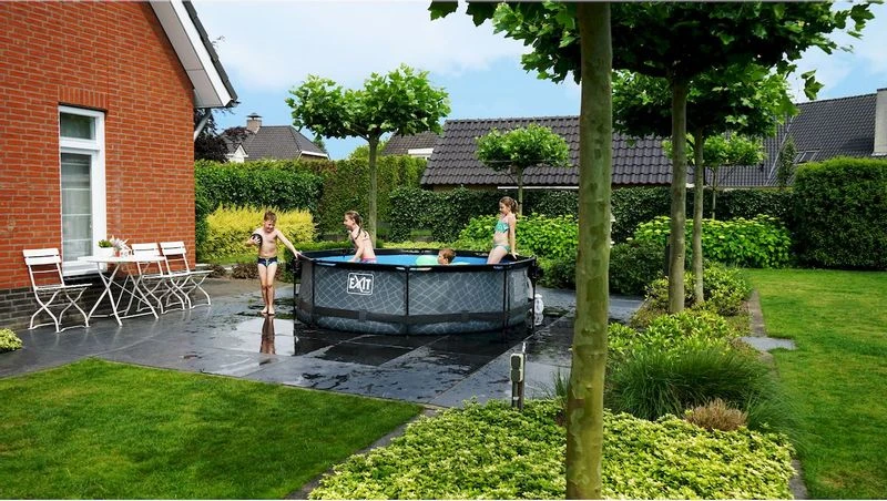 EXIT TOYS EXIT Wood Zwembad - 300 X 76 Cm - Met Filterpomp - Afbeelding 4