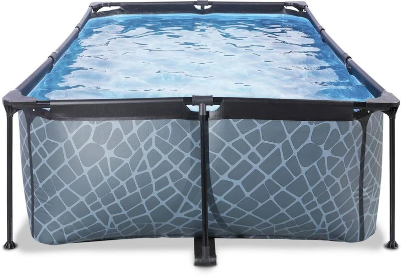 EXIT TOYS EXIT Stone Zwembad - 220 X 150 X 65 Cm - Met Filterpomp - Afbeelding 2