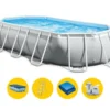 Intex Oval Prism Frame Pool - 610 X 305 X 122 Cm - Met Filterpomp En Accessoires